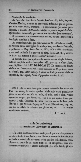 Aula de archeologia no Seminario Diocesano de Bragança