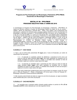 Edital - Museu de Astronomia e Ci&ecirc;ncias Afins