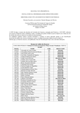 SEGUNDA VICE-PRESID&Ecirc;NCIA ESCOLA JUDICIAL