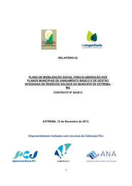 Produto 2 - Ag&ecirc;ncia das Bacias PCJ