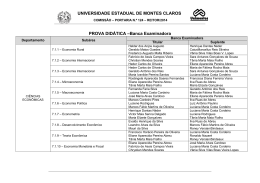 Banca Examinadora - Cotec - Universidade Estadual de Montes