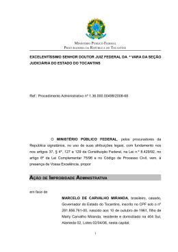 EXCELENT&Iacute;SSIMO SENHOR DOUTOR JUIZ FEDERAL DA &ordf; VARA