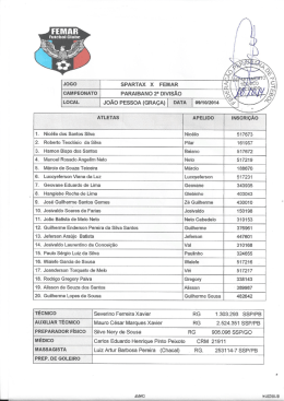 Spartax x Femar4 - Federação Paraibana de Futebol