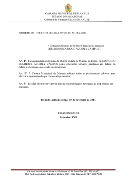 Projeto de Decreto Legislativo nº 002/2014