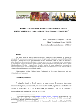ENSINO FUNDAMENTAL DE NOVE ANOS