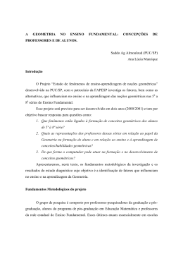 A GEOMETRIA NO ENSINO FUNDAMENTAL: CONCEP&Ccedil;&Otilde;ES DE