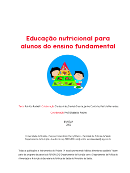 Aula de Educação Alimentar para Ensino Fundamental