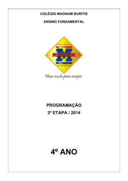 PROGRAMA&Ccedil;&Atilde;O DA 1&ordf; ETAPA