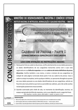 Prova - CESPE / UnB