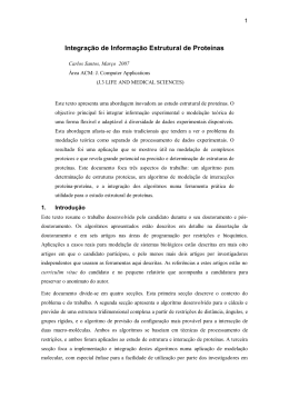 Integra&ccedil;&atilde;o de Informa&ccedil;&atilde;o Estrutural de Prote&iacute;nas