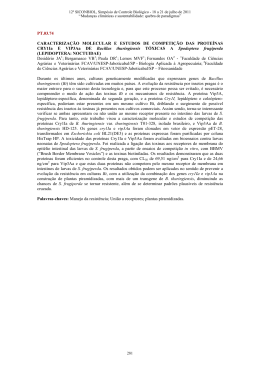 PT.03.74 CARACTERIZAÇÃO MOLECULAR E ESTUDOS DE