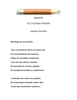 Eu e outras poesias - Augusto dos Anjos (em PDF)