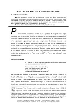 O EU COMO PRINCÍPIO: A ESTÉTICA DE AUGUSTO DOS ANJOS
