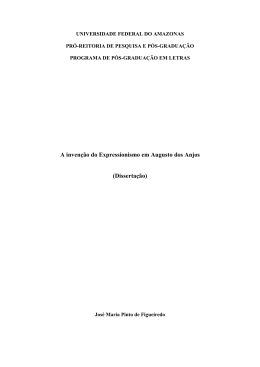A invenção do Expressionismo em Augusto dos Anjos - Início