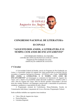 Primeira circular - CCHLA - Universidade Federal da Paraíba