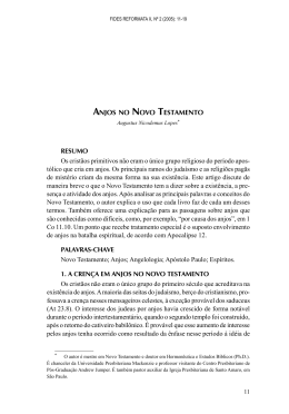 ANJOS NO NOVO TESTAMENTO RESUMO Os crist&atilde;os