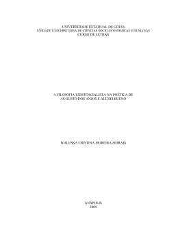 A Filosofia Existencialista na po&eacute;tica de Augusto dos Anjos e Alexei
