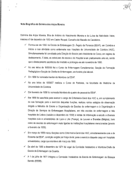 Nota Biogr&aacute;fica de Delmina dos Anjos Moreira Delmina dos Anjos