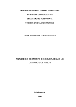 An&aacute;lise do Segmento de Cicloturismo no Caminho dos Anjos