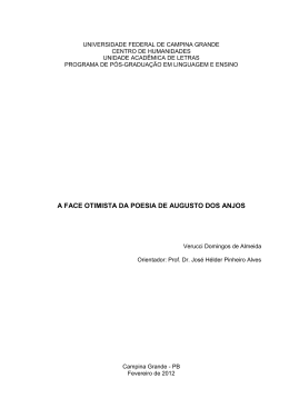 a face otimista da poesia de augusto dos anjos