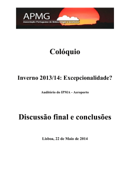 Discuss&atilde;o final e conclus&otilde;es