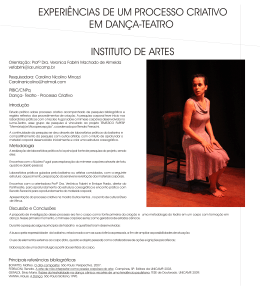 PIBIC/CNPq Dança- Teatro - Processo Criativo - PRP