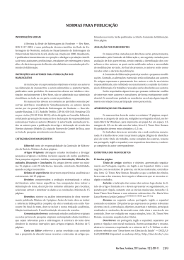 normas para publica&ccedil;&atilde;o - Revista da Rede de Enfermagem do