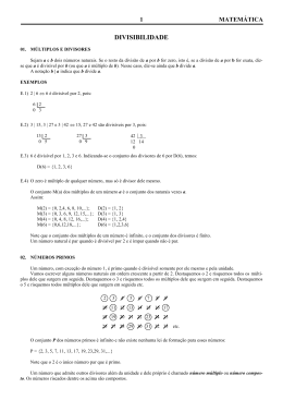 DIVISIBILIDADE - Col&eacute;gio Candido Portinari