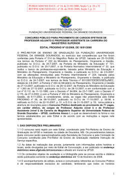 1 PUBLICADO NO D.O.U. n&ordm; 14, de 21/01/2008, Se&ccedil;&atilde;o 3, p. 28 a 32