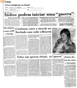 &iacute;ntegra da not&iacute;cia - Povos Ind&iacute;genas no Brasil
