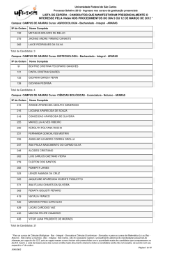 lista de espera - candidatos que manifestaram presencialmente o