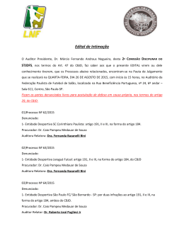 Edital de intima&ccedil;&atilde;o sess&atilde;o 2&ordf; CD STJDFS &ndash; 26.08.2015