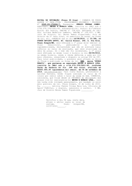 EDITAL DE INTIMA&Ccedil;&Atilde;O (Prazo 05 Dias)