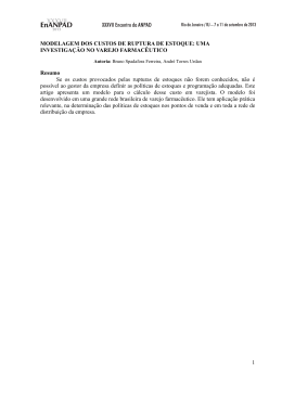 1 MODELAGEM DOS CUSTOS DE RUPTURA DE ESTOQUE