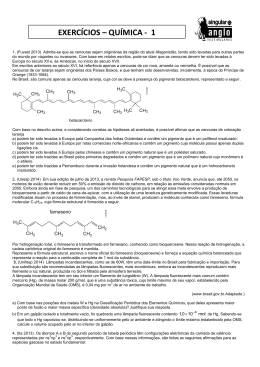 Qu&iacute;mica Lista 01