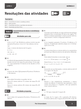 Resolu&ccedil;&otilde;es das atividades