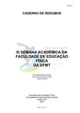 III SEMANA ACADÊMICA DA FACULDADE DE EDUCAÇÃO