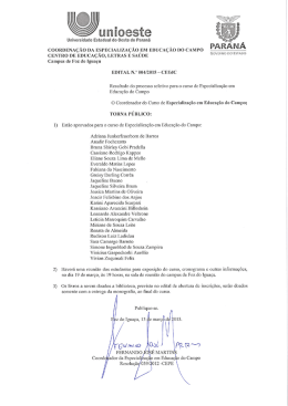 Edital 004-2015 Aprovados