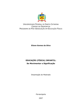 EDUCA&Ccedil;&Atilde;O (F&Iacute;SICA) INFANTIL: Se