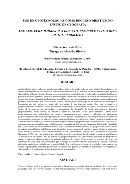 uso de geotecnologias como recurso did&aacute;tico no ensino de