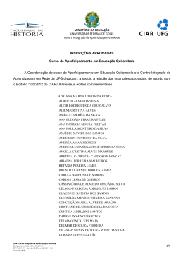 Inscri&ccedil;&otilde;es Aprovadas - EADmin - CIAR