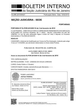se&ccedil;&atilde;o judici&aacute;ria - sede - Justi&ccedil;a Federal &ndash; Se&ccedil;&atilde;o Judici&aacute;ria do Rio