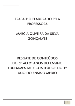 trabalho elaborado pela professora márcia oliveira da silva