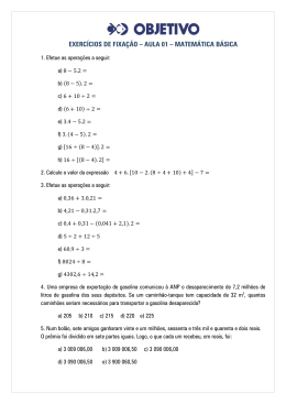 exercícios de fixação – aula 01 – matemática básica