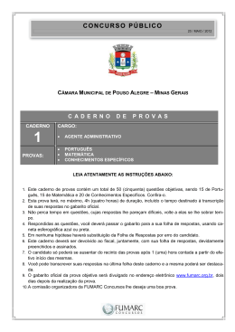 Prova - C&acirc;mara Municipal de Pouso Alegre