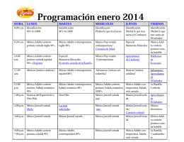 Programación enero 2014 - Casal Català de El Salvador