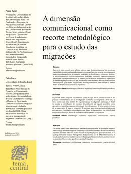 A dimens&atilde;o comunicacional como recorte metodol&oacute;gico para o