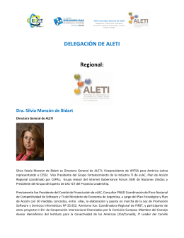 DELEGACIÓN DE ALETI Regional: Dra. Silvia