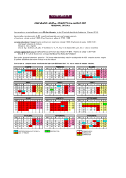 calendario laboral connectis valladolid 2013 personal oficina