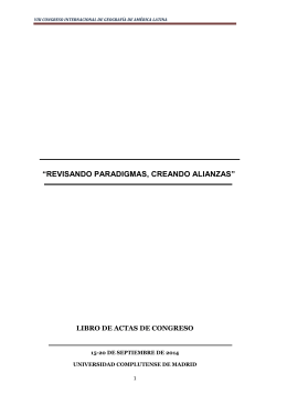 Eje I. Procesos medioambientales y conflictos por el